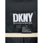 Donna Karan T1 90s‎ VTG DKNY Silk Blazer Career Jacket Business Casual Black Size 14 Photo 1