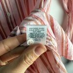 Xirena Striped Button Down Shirt Pink Gold Metallic Size Sm Boho Coastal Preppy Photo 4