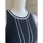 Anthropologie NWT Sleeveless Pointelle Sweater Dress Size MP Black & White Flare Photo 11
