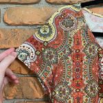 Tommy Hilfiger  Women's Boho Floral Print Scoop Neck Short‎ Sleeve Tee Orange - M Photo 1