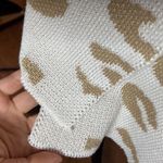 Goodnight Macaroon leopard print cream and tan longline plush cardigan size L Photo 8