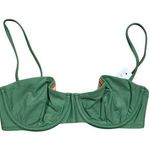 J.Crew NWT  Women's Green Balconette Underwire Bikini Top 32C Adjustable Straps Photo 0