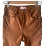 Good American  Good Waist Faux Suede Jeans in Tobacco Size 2 Photo 2