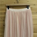 Claudie Pierlot Size 36/4 Baby Pink Midi Mesh Sheer High Rise Skirt Photo 5
