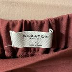 Babaton Aritzia Burgundy/Brick Red Tapered Leg Pants Size 4 EUC Photo 2