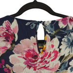 Yumi Kim  OOTD Dress Navy Floral Print Drop Waist - Approx. S (see meas.) FLAW Photo 8