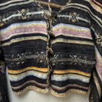 Free People Womens Nopal Knit Cardigan XS Cropped Wide Bell Sleeve Boho Stripe Photo 13