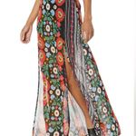 Show Me Your Mumu colorful floral Mexicali Double Slit Sheer Maxi Skirt Sz Small Photo 0