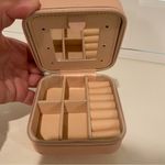 Floral Initial D Makeup Pouch and Jewelry Case Black Photo 7