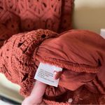 Evereve  Rust Crochet Lace Midi Dress Photo 5