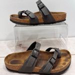 Birkenstock Mayari Burko-Flor Gray Thong Sandals Comfy Boho Hippie Size 37/ 6.5 Photo 0