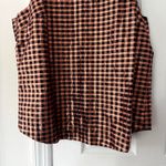 J.Crew NWT Black Copper Ruffle Neck Sleeveless Top Lurex Crinkle Gingham Large Photo 5
