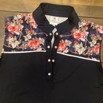 Daily Sports Born in Sweden sleeveless floral black tennis blouse size L‎ Size L Photo 1