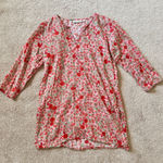 Roller Rabbit  Pink Floral Three Quarter Sleeve Tunic Photo 0