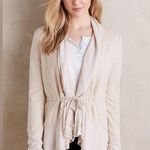 Anthropologie Saturday Sunday Oatmeal Matanie Tie Closure Ruffle Cardigan Photo 0
