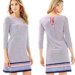 Lilly Pulitzer Women’s Navy Stripe Knit Dress – Size Large Photo 0