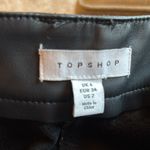Topshop  Women's Faux Leather Pleated, Highrise Pants, Size 2 Photo 5