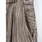 Free People Pants Womens Brown White Light at Sunrise Crop Drawstring Size 6 Photo 2