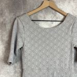 Free People Gray Bodycon Mini Dress with Short Sleeves and Crew Neck Photo 1