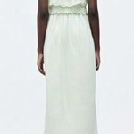 ZARA Eyelet Ruffle Midi Dress M Photo 3