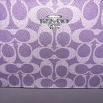 Coach NWT Slim Crossbody Bag In Signature Canvas Purple Iris Silver CBM46 Photo 11