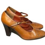 YSL VINTAGE LEATHER MARY JANE HEELS Tan Size 7.5 Photo 0