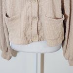 LA Hearts  Beige Textured Knit Cardigan and Shorts Matching Set Size Medium Photo 5