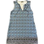 Tommy Bahama Tika Tiles Swim Dress Cover Women's M Blue Split Neck Coastal Beach Photo 5