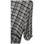 ZARA Plaid Ruffle V Neck 3/4 Sleeve Drop Waist Crochet Tunic Dress Black M Photo 6