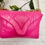 Faux Leather Quilted Chain Bag Pink Photo 2