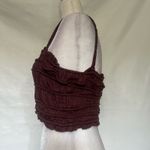 Urban Outfitters  Ruch Button Crop Tank Womens Top Sz Med Chocolate Boho Layer Photo 4
