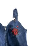 True Religion  Women's X Manchester United Skinny Stretch Denim Overall Jumpsuit Photo 4