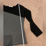 Women's (Youth/Junior) RIHANWU B & W stripe long sleeve top Black Photo 2
