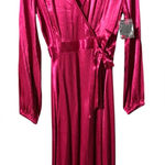 Nine West Elegant Pink Satin   NWT! Wrap Dress Photo 0