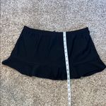 Aqua Green  Black Ruffled‎ Mini Skirt Resort Wear Size Large Photo 8