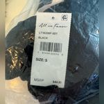 All in Favor NWT  Tie Front Satin Peplum Top in Black - S Photo 1