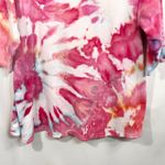 Isaac Mizrahi  Plus‎ Size 2X Top Handmade Tie Dye Crew Neck Pink White 417 Photo 8
