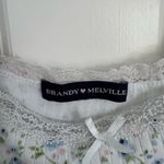Brandy Melville  Floral Tank Top with Lace Photo 4