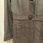 Tulle Anthropologie Wool Blend Pea Coat Lined Women's Gray Medium Photo 3