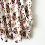BALCONY | White Mod Floral Dress Side Pockets Bow Front Y2K Style | Size Medium Photo 2