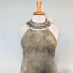 Alice + Olivia Gray Tan Silk Tie dye Cocktail Dress Photo 1