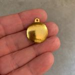 VIRGIN MARY SACRED HEART MEDAL Charm Italian Italy Estate Sale Gold Photo 2