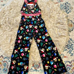 love on a hanger Cat funky ugly Christmas sweater overalls XS Photo 0