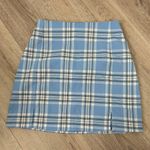 Brandy Melville Plaid Blue Skirt Photo 0