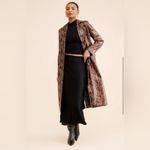 Avec Les Filles Brown Snake Print Trench Coat - Size Small 🤎🖤🤎 Photo 1