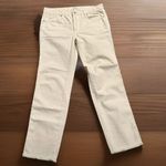 We The Free New NWOT People Mid Rise Jeans Ivory Sz 27 Raw Hem Edge Boho Button Photo 0