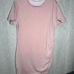 QEARAL Spring Peach Bodycon Mini Dress Ruched Side Tulip Hem Size XL**not blue Pink Photo 3