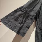 Lucky Brand  gray 3/4 sleeves boho peasant blouse size large Photo 1