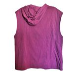 Athleta Sleeveless Sweatshirt Vest Womens Large Burgundy Hoodie Top Photo 4