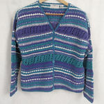 Ladies' Le Moda Vintage Knitted Cardigan Sweater Medium Green Photo 5